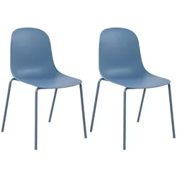 CLP 2er Set Stuhl Hardin   Farbe: blau