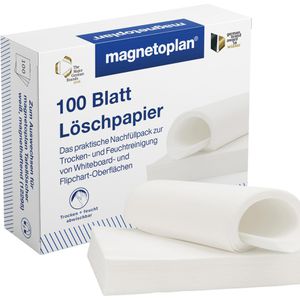 Magnetoplan Ersatzblätter 12296, für Tafelwischer 12295, 100 Streifen