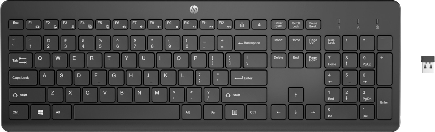 HP 230 Tastatur kabellos, Schwarz