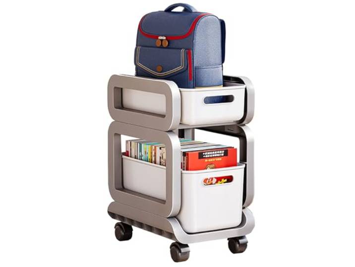 ROHCGHC Rollwagen, Wagen mit Rädern schmale Räume Küche Bad Waschküche(Gray,2 Tier A)