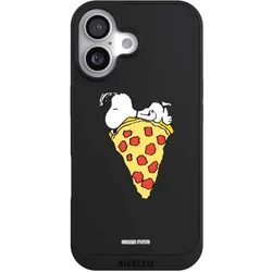 Nivocase Handyhülle für Apple iPhone 17 Hülle NIVOpure Case Schwarz Pizza Peanuts Snoopy (Apple iPhone 17), Smartphone Hülle, Schwarz