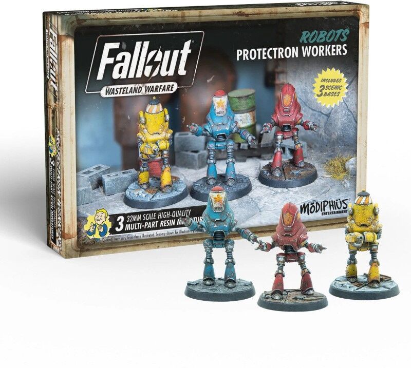 Modiphius Entertainment Fallout Wasteland Warfare - Robots : Protectron Workers VO