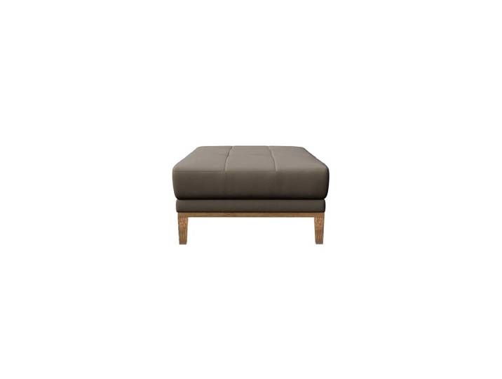 Pouf en cuir naturel brun cèdre