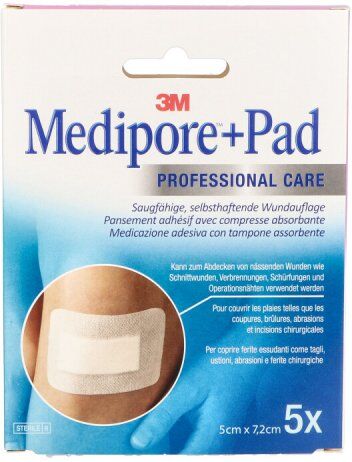 Medipore + Pad 3m 5x7,2cm 3562np Pflaster 5stk