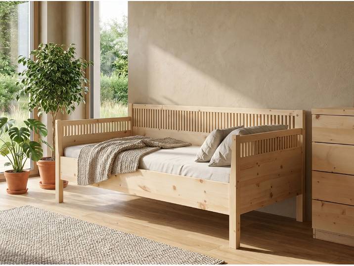 Sofabett „Julia“ Zirbe 80 x 190 cm Massivholz Zirbe