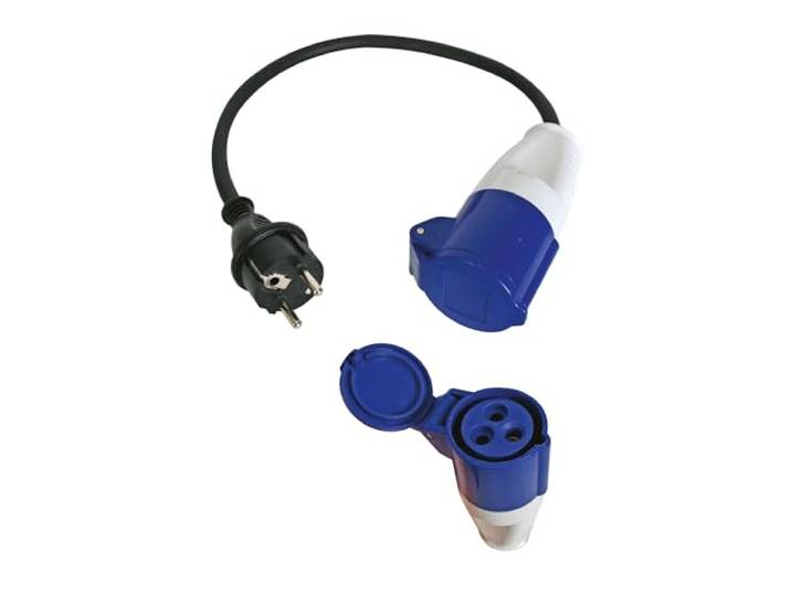 PEREL ECEEC adapterkabel Schuko stekker op CEE-koppeling lengte 0,4 meter