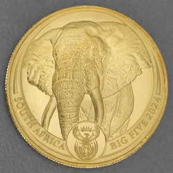 Goldmünze 1oz "Elefant" 2024 Big Five II (Südafrika)