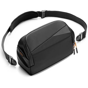 Inateck Bauchtasche Sling Bag X-Modo, aus Polyester, schwarz, wasserabweisend, 4 Liter, Breite 26,5cm, 3 Fächer