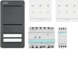 Elcom REP102Y HOME AudioSet 2 Teilnehmer AP 2D Außenstation anthrazit/Innenst. TOUCH polarweiß