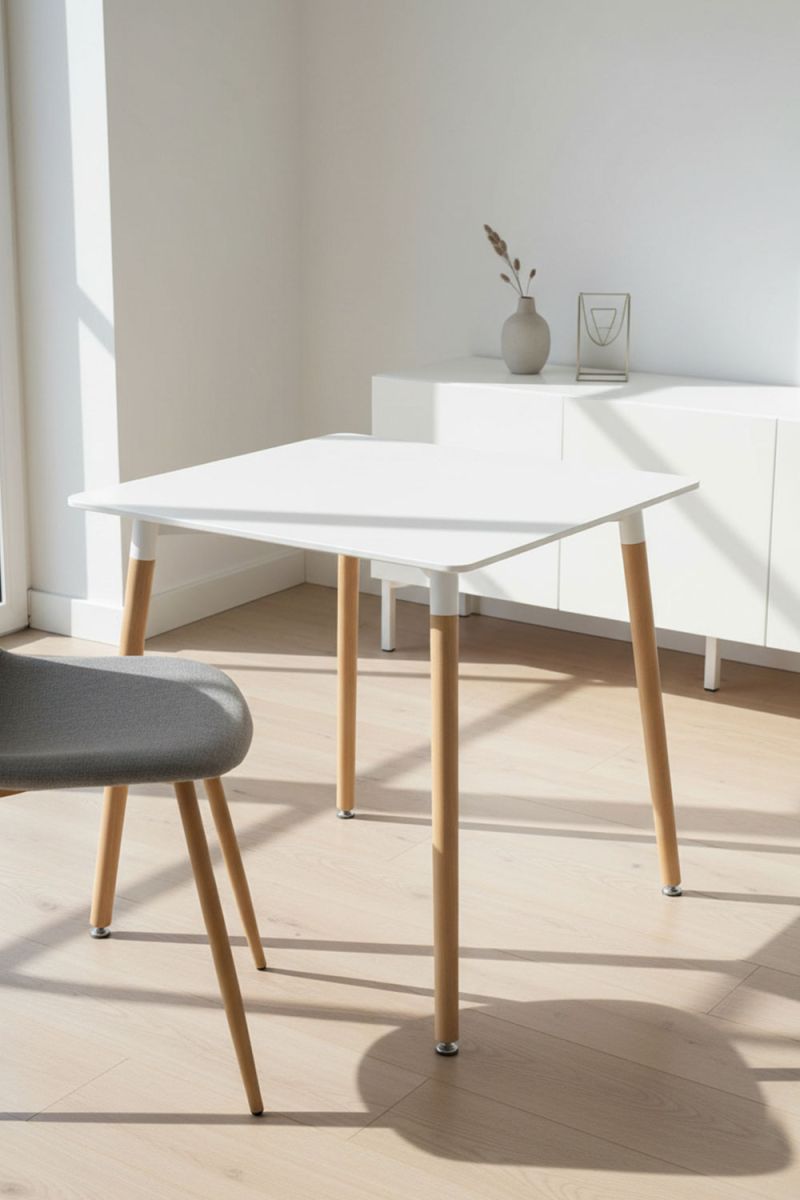 RegalosMiguel Mesa Tower Cuadrada 70 cm - Blanco
