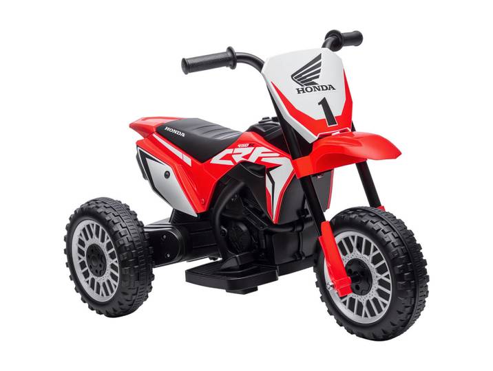 ComfortXL Kindermotorrad De-06192 mit Soundeffekten und Dreirad-Design Rot, Kunststoff, Metall, 40.5x43.5x71 cm, Freizeit & Co, Gartenspielzeug, Kinder-Elektrofahrzeuge