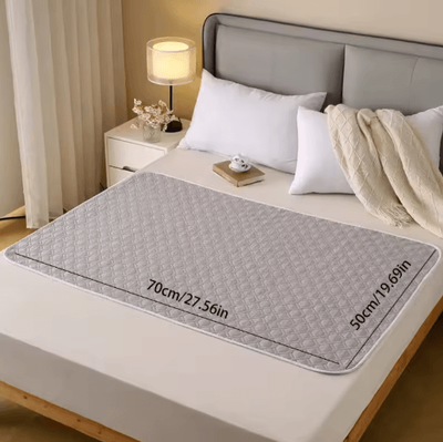 Inspire Picks Washable Waterproof Bed Pad Reusable Mattress Protector For Comfort & Care gray