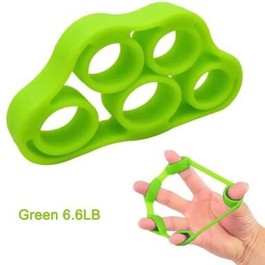 Uplifted Goods Silicone Five Finger Hand Exerciser green 6.6lb