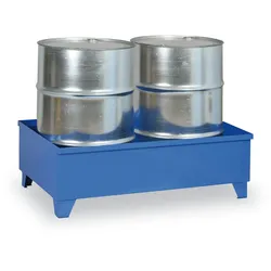 Auffangwanne mit Beinen, für 2 Fässer, 240 l, blau