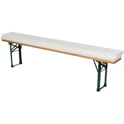 TexDeko 2er-Set Bierbank-Auflage Schaumstoffpolster 200x25x2cm | Mittelhart RG23 Bequeme Auflage für Bierzeltgarnitur Hussen | Sitzpolsterung