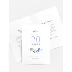 Jubiläumskarten selbst gestalten mit Spruch und Fotos im Onlinedesigner bei Meine-Kartenmanufaktur.de