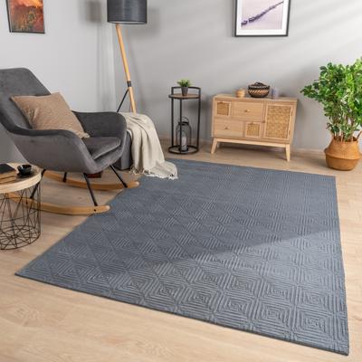 Paco Home Soft Washable Area Rug with Geometric High-Low Effect