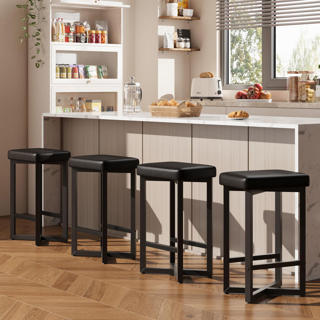 idealhouse Outdoor 62.5cm Counter Stool Iron 62.5cm H X 40cm W X 30cm D
