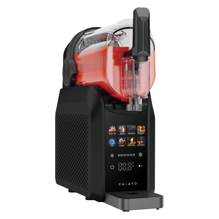 CHiATO slushiePLAY Softeis- und Slushie-Maschine - Schwarz (ChisluiceBL)