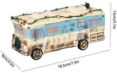 Uplift Treasures Mini Christmas Resin House Decoration Santa Claus Figurines & Lighted Holiday Village Decor w263 03