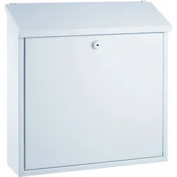 ALCO Briefkasten Edelstahl 36x36x10cm weiß lackiert Packung mit 5 Stück