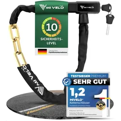 Fahrradschloss mit Vierkant-Kette & Schlüssel 85/100cm - oft gekauft,Zubehör