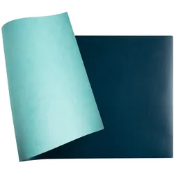 Exacompta 29162E Flexible Schreibunterlage Home Office, aus zweifarbigem Kunstleder (Polyurethan), widerstandsfähig, 43 x 90 cm, tropisch/blaugrün