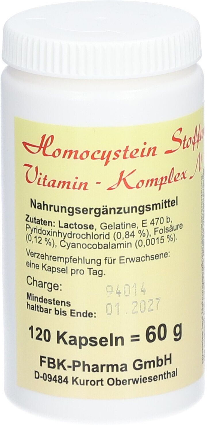 Homocystein Stoffwechsel-Vitamin-Komplex N Kapseln 120 St