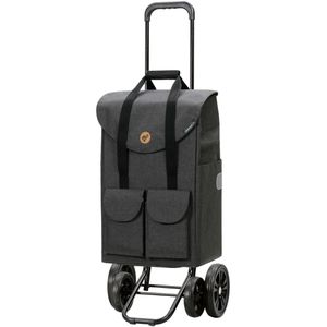 Andersen Einkaufstrolley Quattro Shopper Jacob, klappbar, anthrazit, 54 Liter, bis 50 kg, mit 4 Rädern