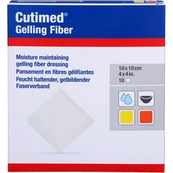 Cutimed Gelling Fiber Kom 10x10cm Hydrofaserverb. 10 ST