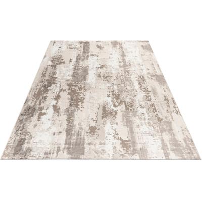 Teppich OBSESSION "My Phoenix 124", grau (taupe), B:80cm H:9mm L:150cm, Polyester, Teppiche, Teppich, Kurzflor, modernes abstraktes Design, 3D-Effekt