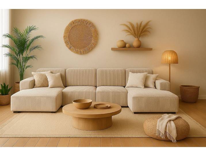 Kaiser Möbel Ecksofa Cursal U-Form – großes modulares Sofa aus hochwertigem, modulares System, U-Form, tiefe Sitzfläche