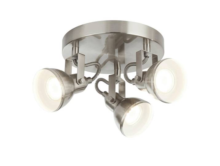 Deckenstrahler Focus, Silberfarben, Metall, 30x17x30 cm, Lampen & Leuchten, Innenbeleuchtung, Spots & Strahler, Deckenspots