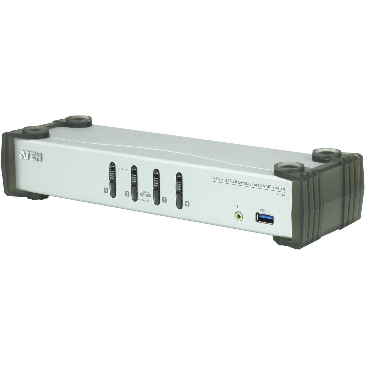 ATEN Technology CS1914 KVMP-Switch 4-fach, DisplayPort, USB 3.0, für 4 Displays, UHD