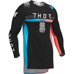 Thor Sportmode Synth, Trikot Jugend - Schwarz/Weiß/Blau/Orange - XL