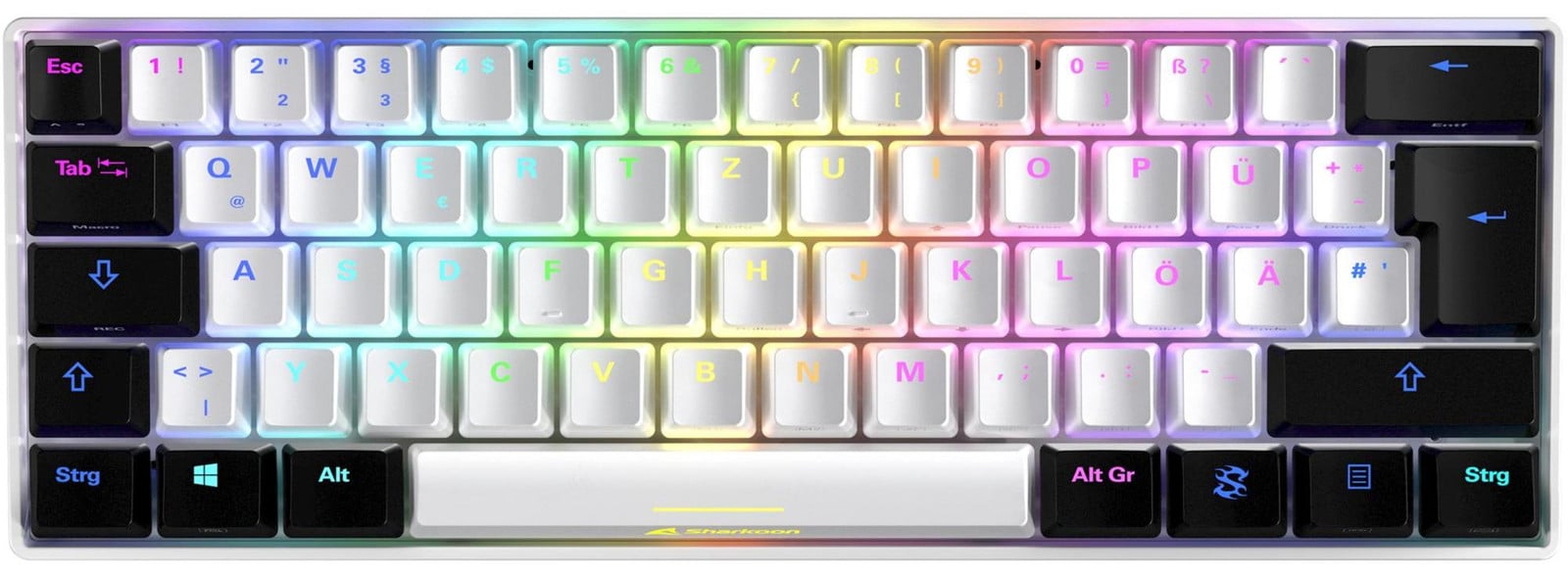 Sharkoon Skiller SGK50S4 Gaming Toetsenbord wit/rood