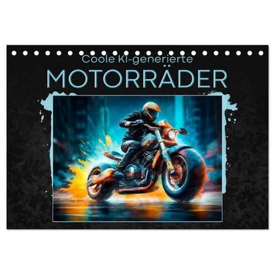 Coole KI-generierte MOTORRÄDER (Tischkalender 2027 DIN A5 quer), CALVENDO Monatskalender