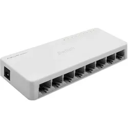 Qoltec Netzwerk SWITCH 8xRJ45 Port 1000Mbps LAN (8 Ports), Netzwerk Switch, Weiss