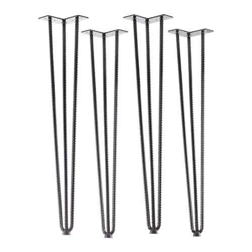 SO-TECH Set van 4 Haarspeldpoten Industrial Look, Zwart, Hoogte: 71 cm