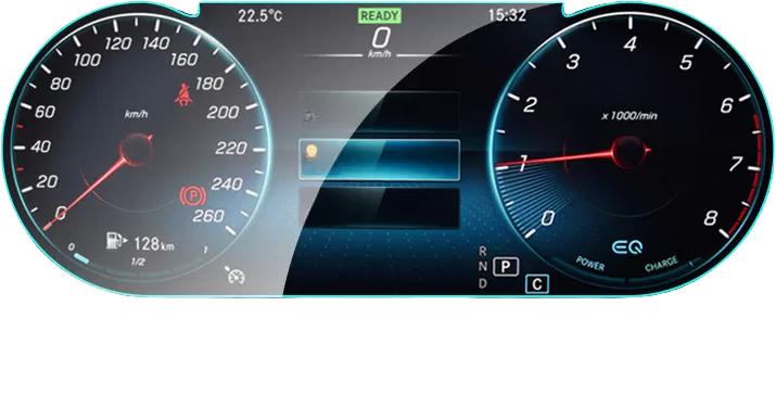 INF Displayschutzfolie für das Kombiinstrument für Mercedes-Benz C-Klasse/20–22 GLC