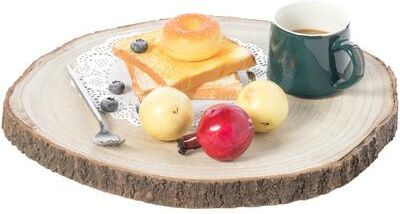 Vintiquewise Barky Natural Wood Slabs Rustic Ornament Slice Tray Table Charger