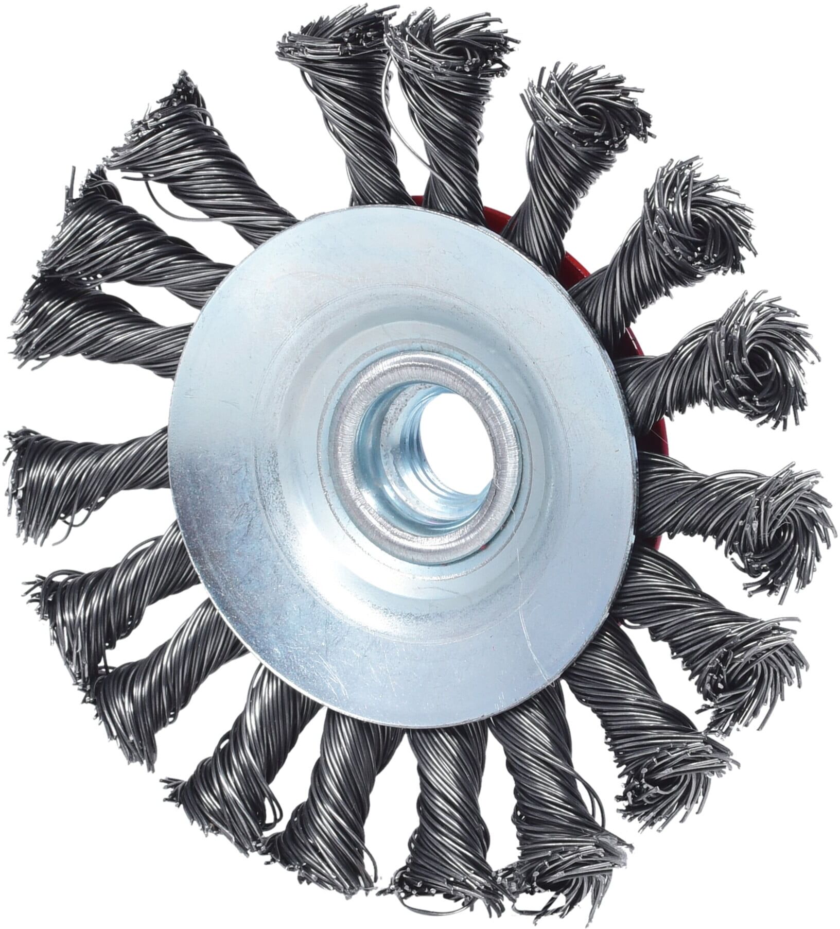 KS Tools Rostfreie Kegelform-Stahldrahtrundbürste, 0,5mm, Ø 100mm (340.0050)