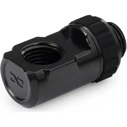 Alphacool Apex Grip adapter 90° OT/IT G1/4 rotatable black, Wasserkühlung Anschluss, Schwarz