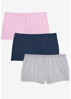 Plus Size Women's Boyshort 3-Pack by Comfort Choice in Basic Pack (Size 14) Underwear