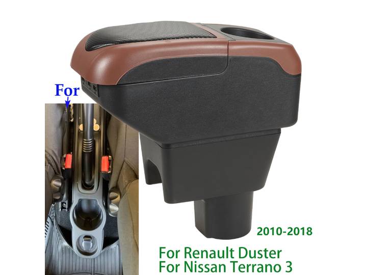 Boîte de rangement d'accoudoir de voiture pour Renault, détails intérieurs, rehaussement rapide, Duster, Nissan Terrano 3, Oroc