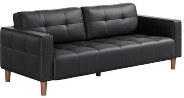 Garvee "3-Seater Sofa Couch, 83"" Wide Faux Leather Sofa Couch"