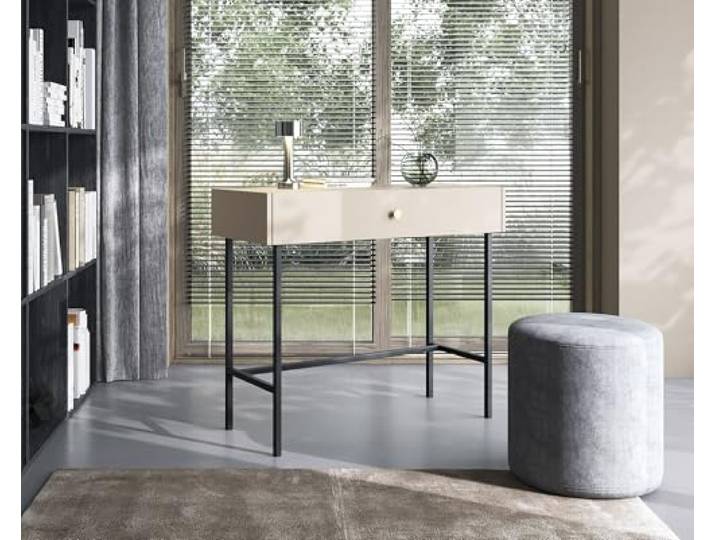 4ALL HOME Schminktisch VIO ZL6 93,2 cm - Kosmetiktisch mit Schublade - Aufbewahrungsfach - Frisiertisch - Schminkkommode (Cashmere)