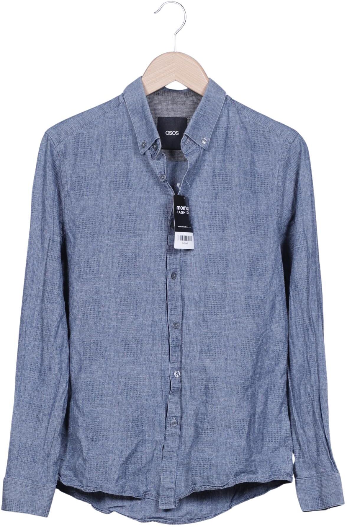 asos Herren Hemd, Blau, Gr. 39, kein / Etikett - Second Hand
