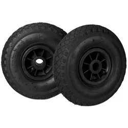 Relaxdays 4 x Sackkarrenrad 3.00-4 schwarz Schwarz