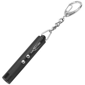 Ansmann Laserpointer Keychain 2-in-1, 1600-0270, roter Laser, mit Schlüsselring und Karabinerhaken, bis 50 m